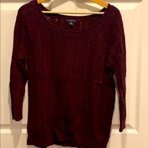 American Eagle oversized burgundy sweater